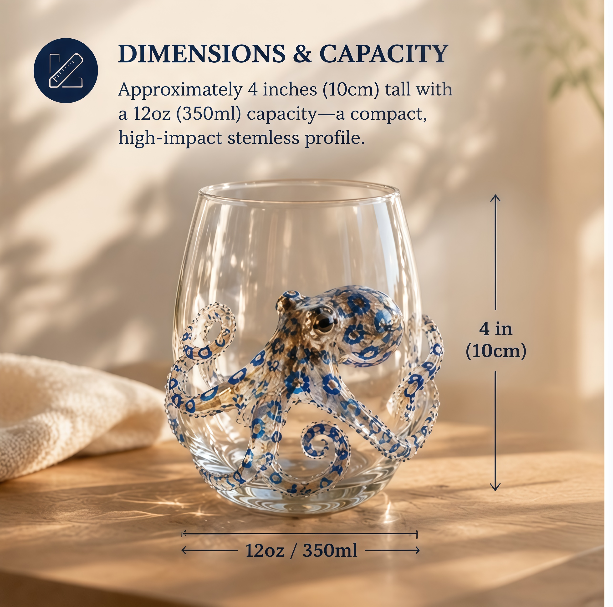 🔥Summer Sale 50% OFF🔥 - Artisanal Blue Ringed Octopus Glassware