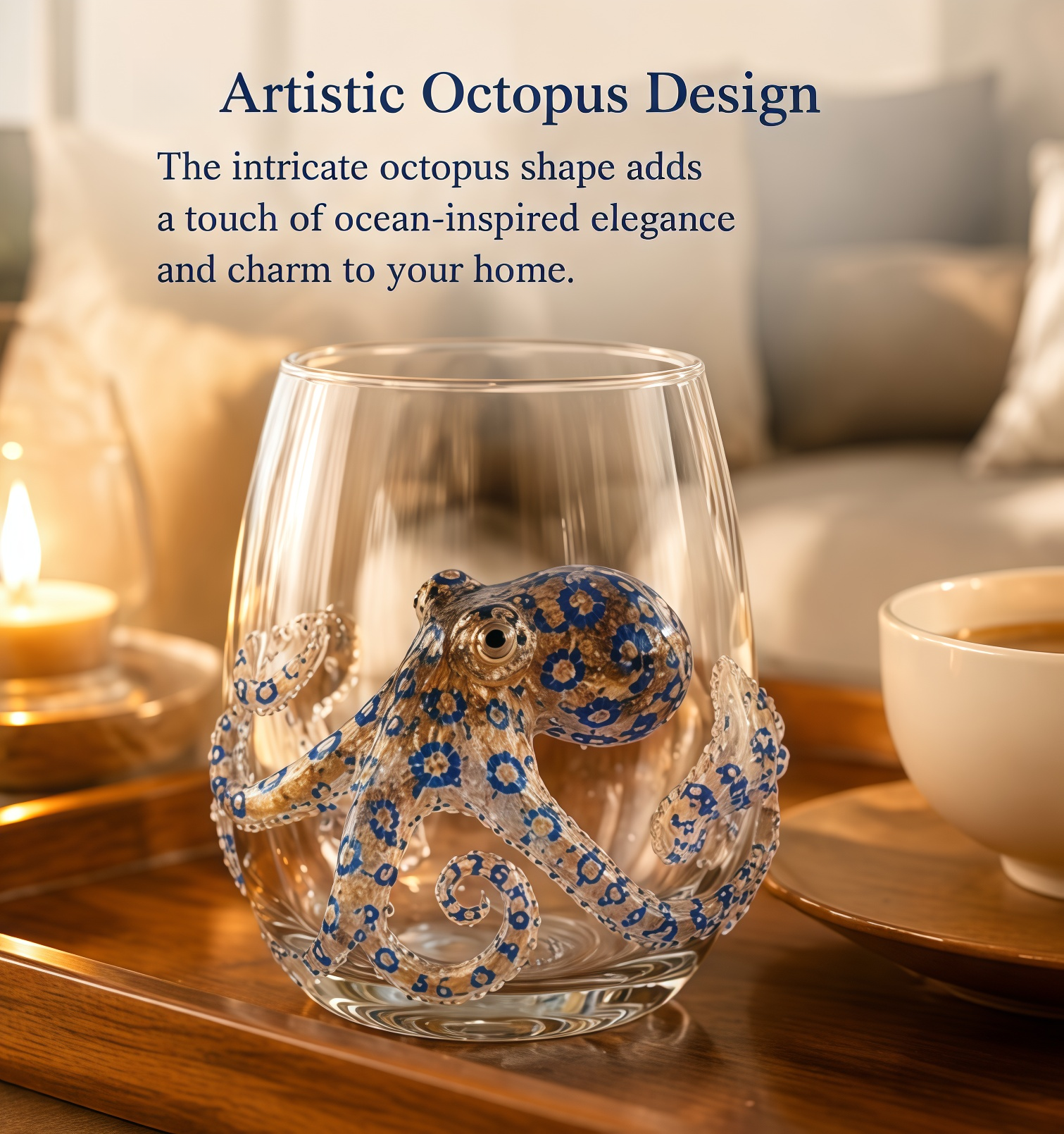 🔥Summer Sale 50% OFF🔥 - Artisanal Blue Ringed Octopus Glassware