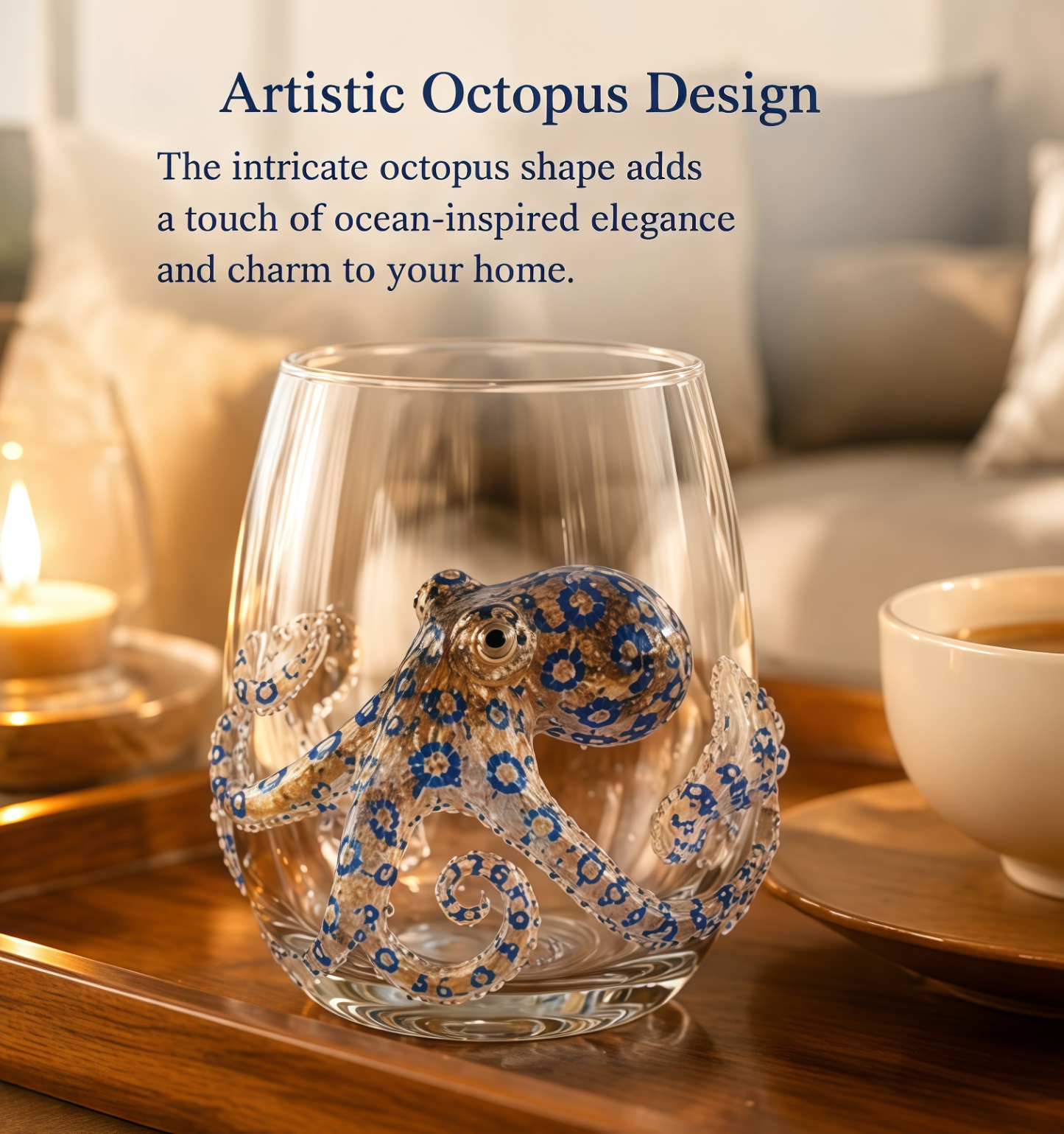 🔥Summer Sale 50% OFF🔥 - Artisanal Blue Ringed Octopus Glassware