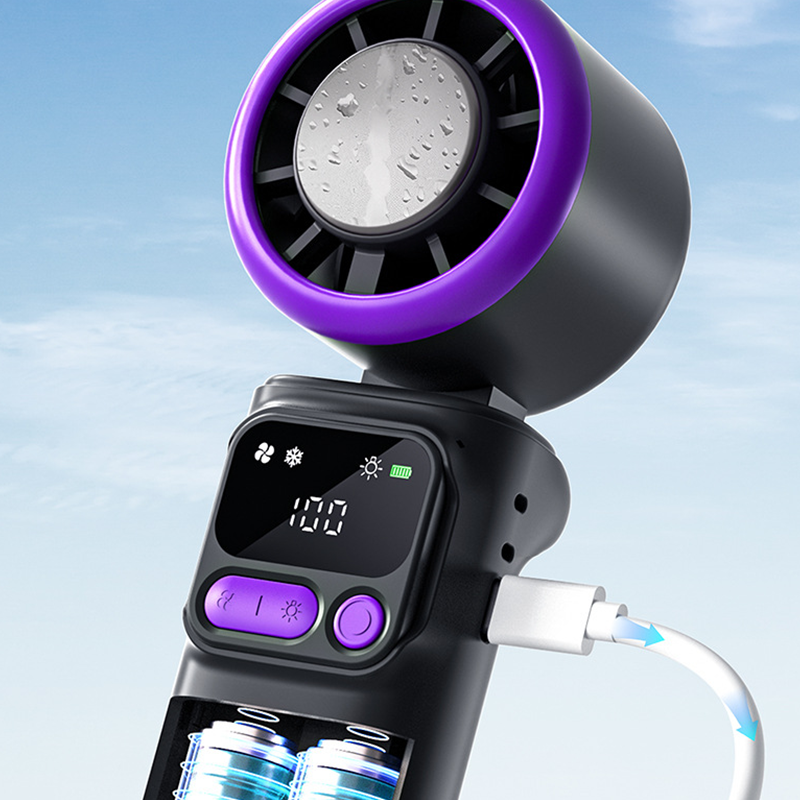 🔥50% OFF Today-Portable Cooling Fan with Ice Compress Plate