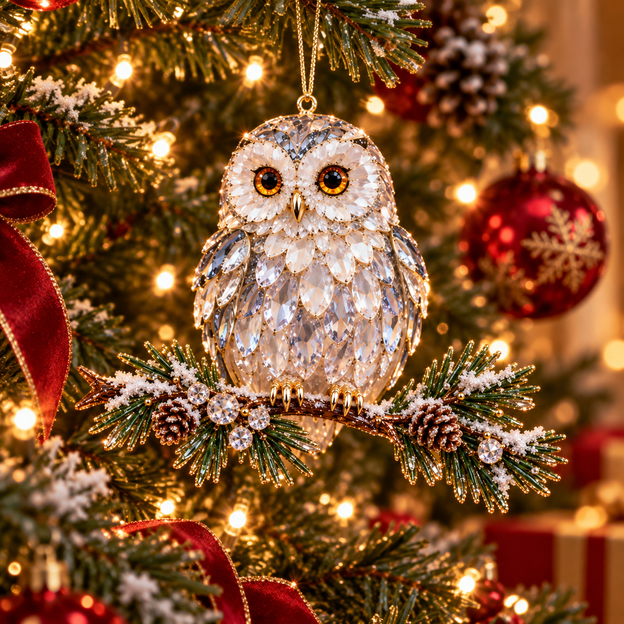 ⏳ Last Day 50% OFF – 💎 Luxury Crystal Christmas Ornaments | Sparkling Gemstone Peacock, Butterfly & Bird Tree Decorations for Elegant Holiday Décor 🎄✨