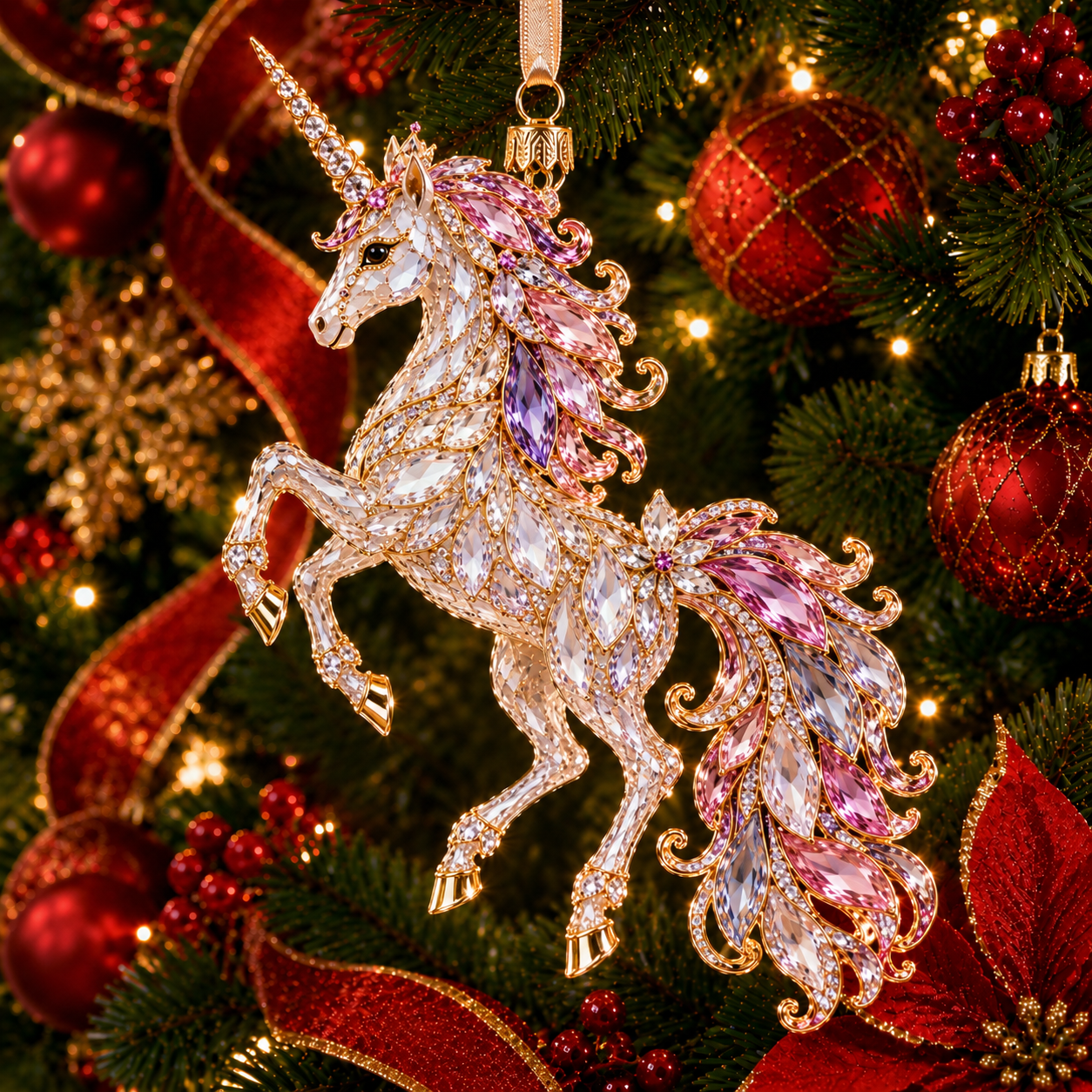 ⏳ Last Day 50% OFF – 💎 Luxury Crystal Christmas Ornaments | Sparkling Gemstone Peacock, Butterfly & Bird Tree Decorations for Elegant Holiday Décor 🎄✨