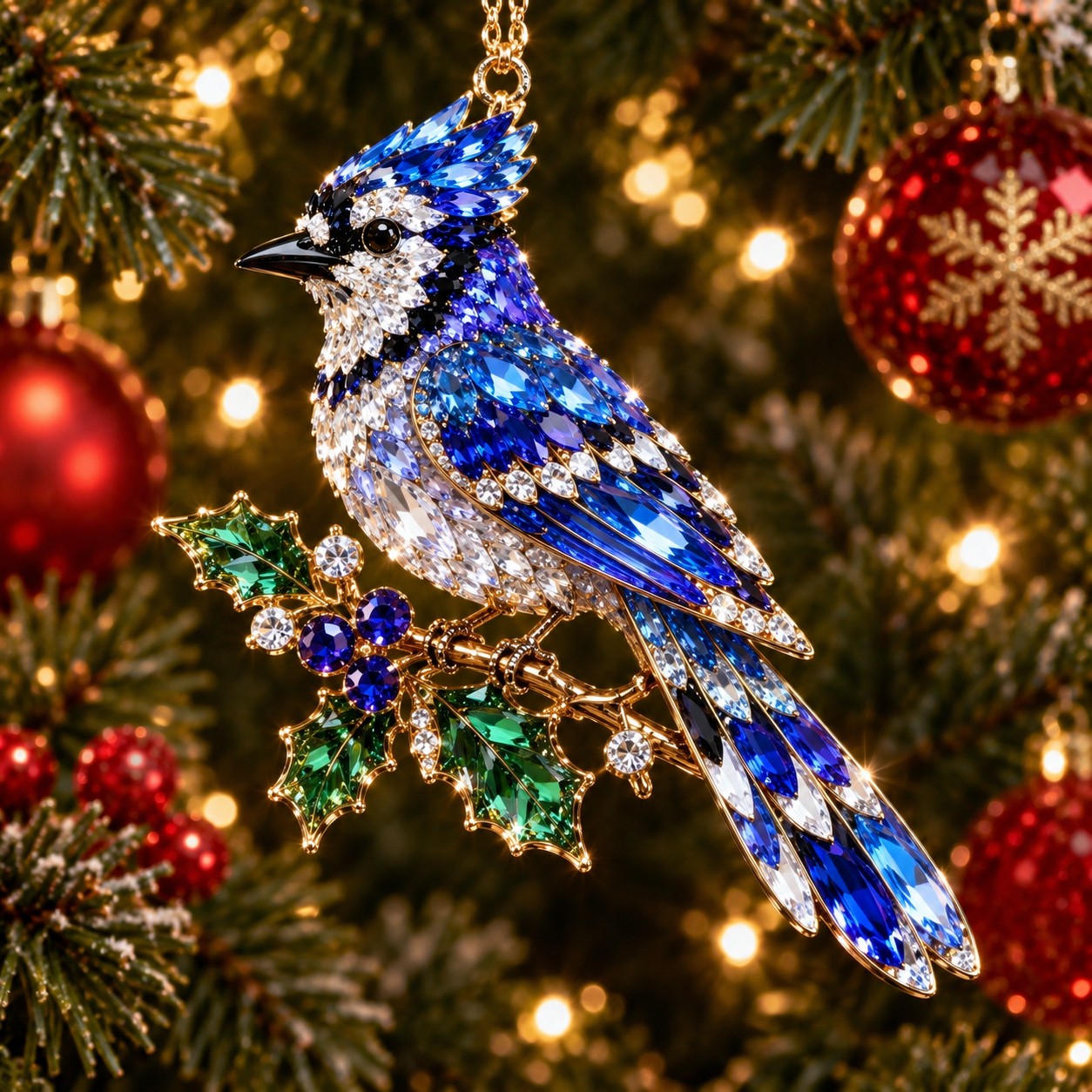 ⏳ Last Day 50% OFF – 💎 Luxury Crystal Christmas Ornaments | Sparkling Gemstone Peacock, Butterfly & Bird Tree Decorations for Elegant Holiday Décor 🎄✨