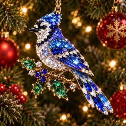 ⏳ Last Day 50% OFF – 💎 Luxury Crystal Christmas Ornaments | Sparkling Gemstone Peacock, Butterfly & Bird Tree Decorations for Elegant Holiday Décor 🎄✨