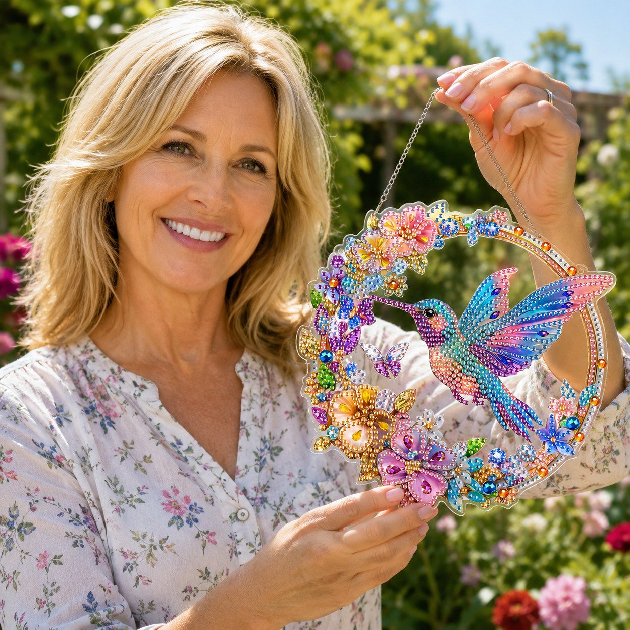 💥LAST DAY 50% OFF - Hummingbird Diamond Art Hanging Ornament Kit