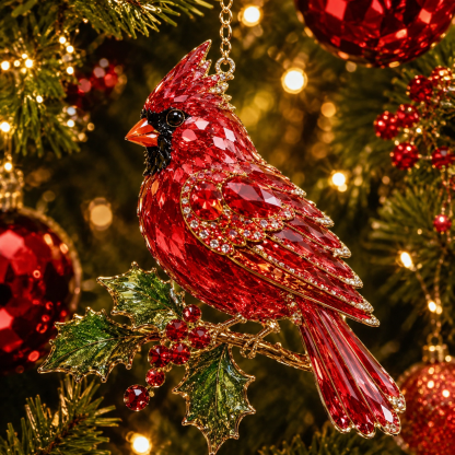 ⏳ Last Day 50% OFF – 💎 Luxury Crystal Christmas Ornaments | Sparkling Gemstone Peacock, Butterfly & Bird Tree Decorations for Elegant Holiday Décor 🎄✨