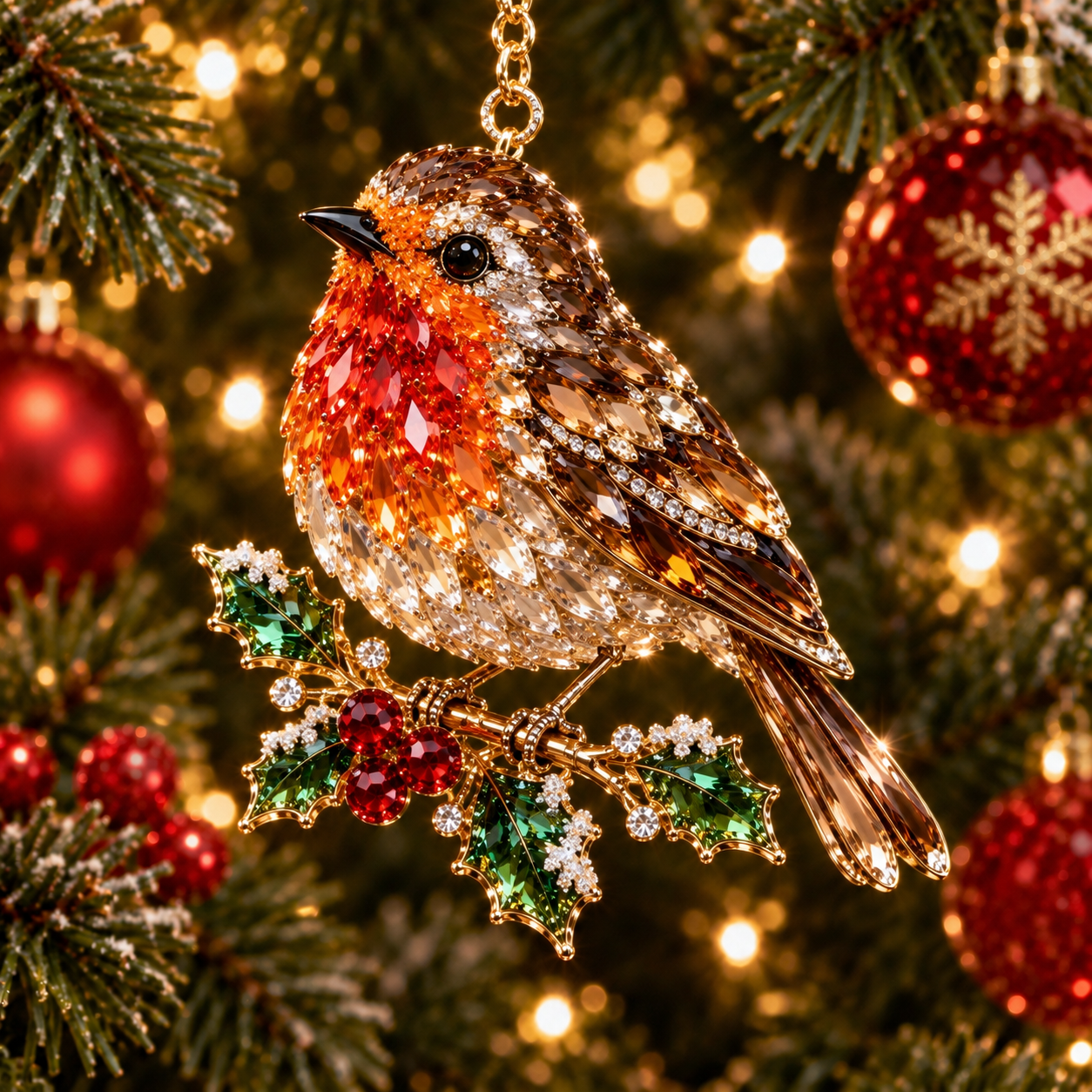 ⏳ Last Day 50% OFF – 💎 Luxury Crystal Christmas Ornaments | Sparkling Gemstone Peacock, Butterfly & Bird Tree Decorations for Elegant Holiday Décor 🎄✨