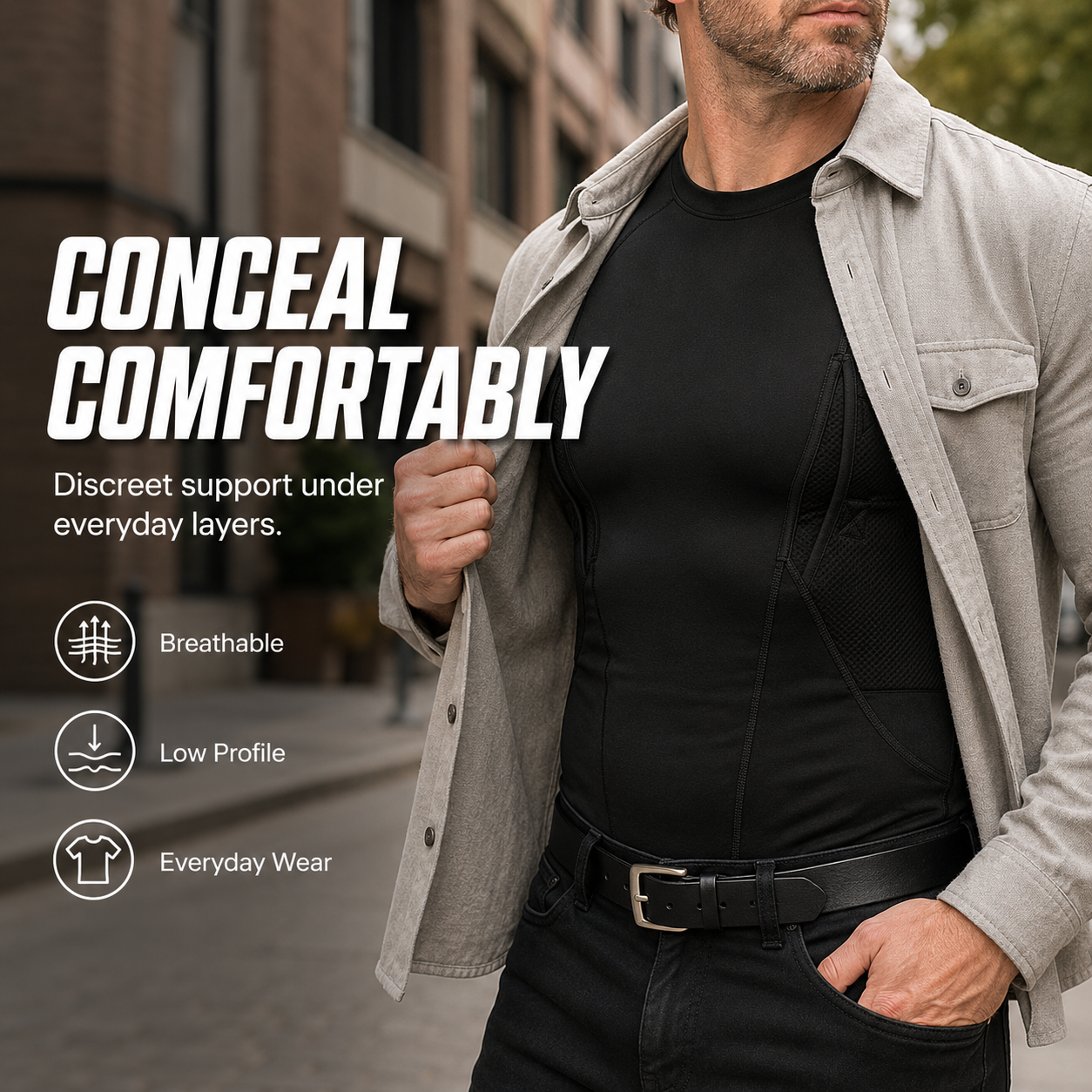 ⏰Limited Stock 64% OFF -Ambidextrous Concealed Carry Compression Shirt