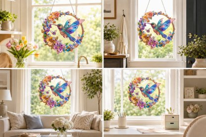💥LAST DAY 50% OFF - Hummingbird Diamond Art Hanging Ornament Kit