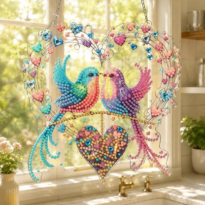 💥LAST DAY 50% OFF - Hummingbird Diamond Art Hanging Ornament Kit