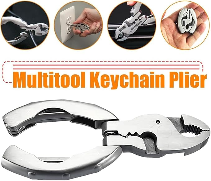 (🎄Early Christmas Sale - 50% OFF) Titanium Alloy 9-in-1 Multitool with Screwdrivers, Pliers - Compact EDC Gadget Gift for Men