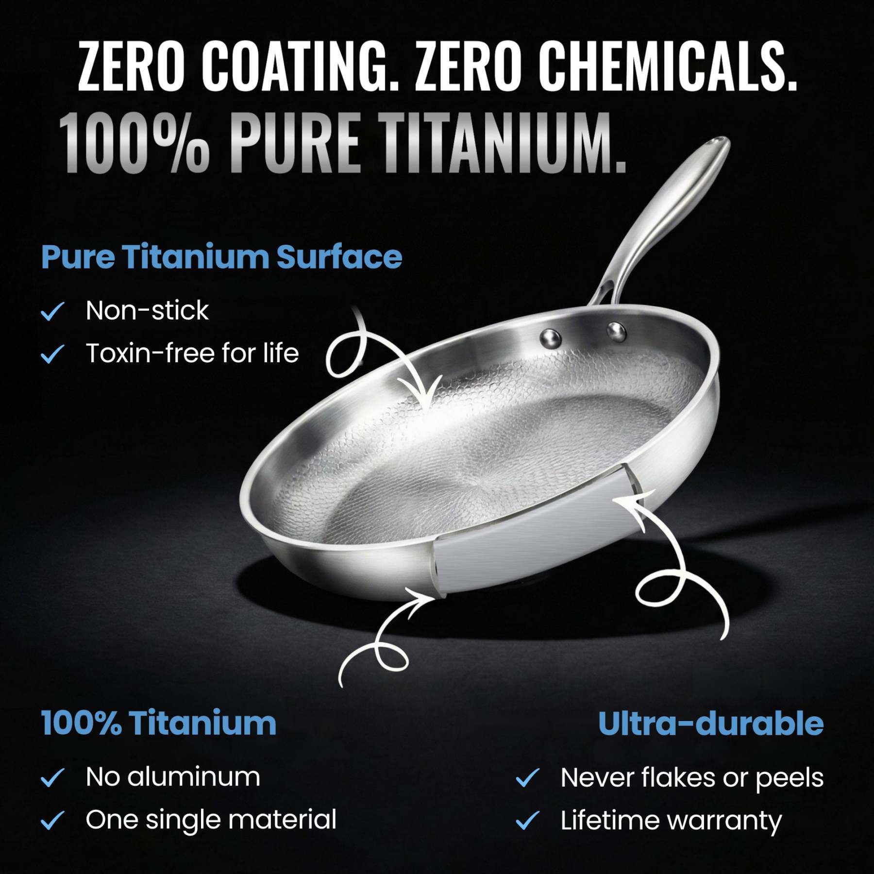 100% Pure Titanium Pan