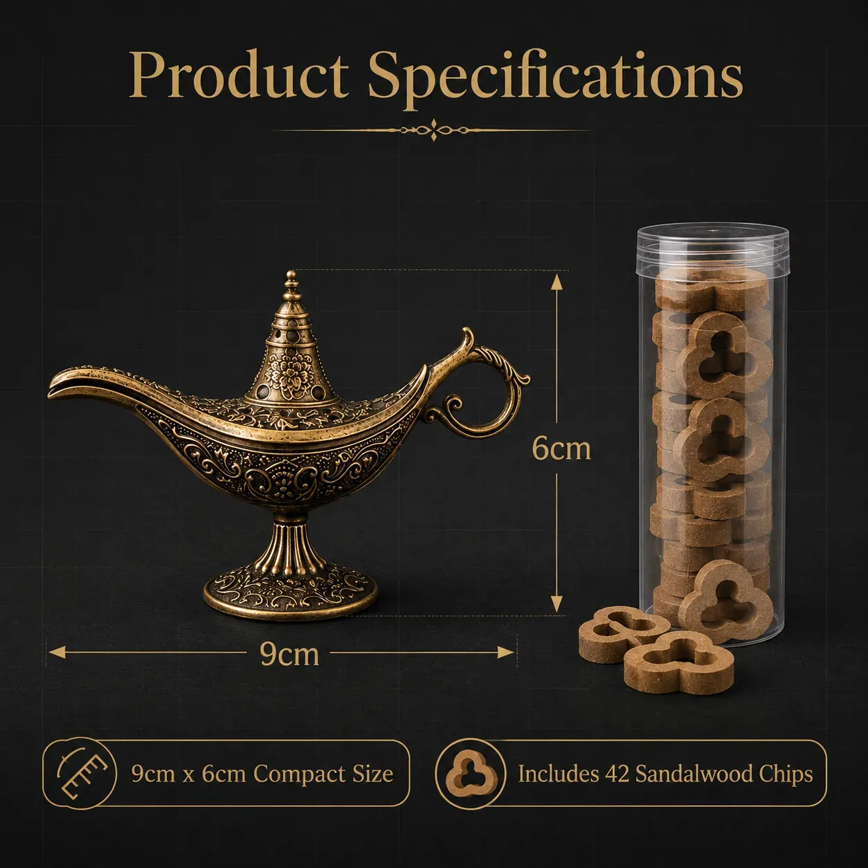 🎁Last Day Promotion 50% OFF🔥Vintage Aladdin Genie Lamp Incense Holder