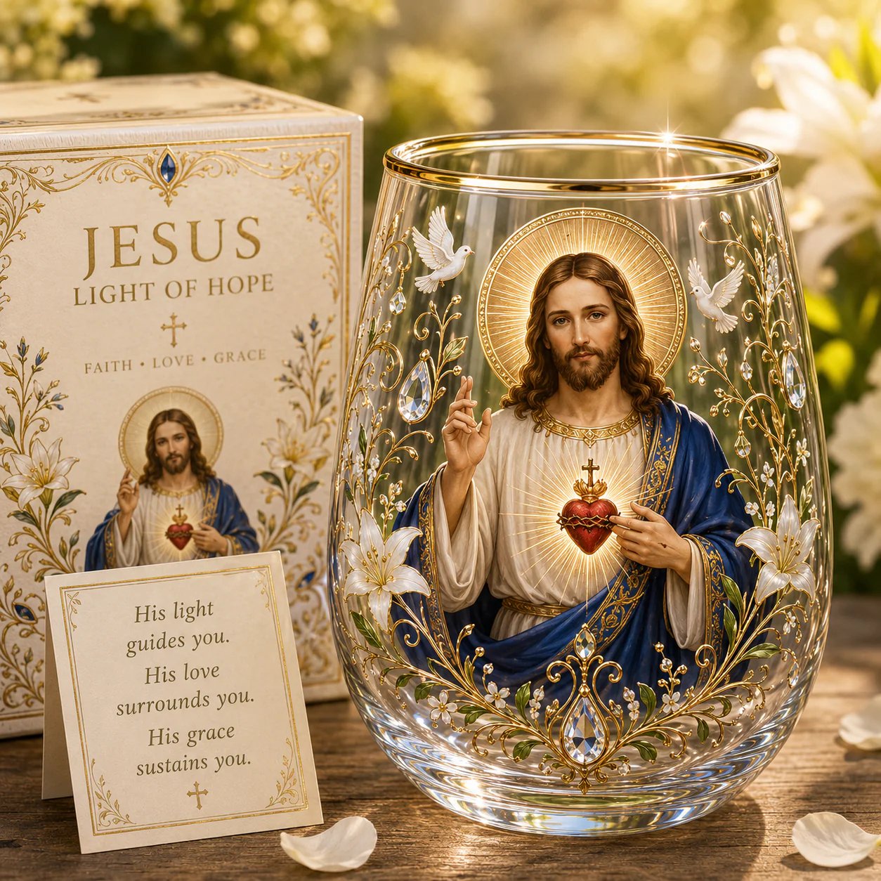 🔥Last Day 50% OFF - 🙏✝️ 2026 Limited Edition “Morning Prayer” Glass Tea Cup ☀️☕ – Faith & Serenity Collection
