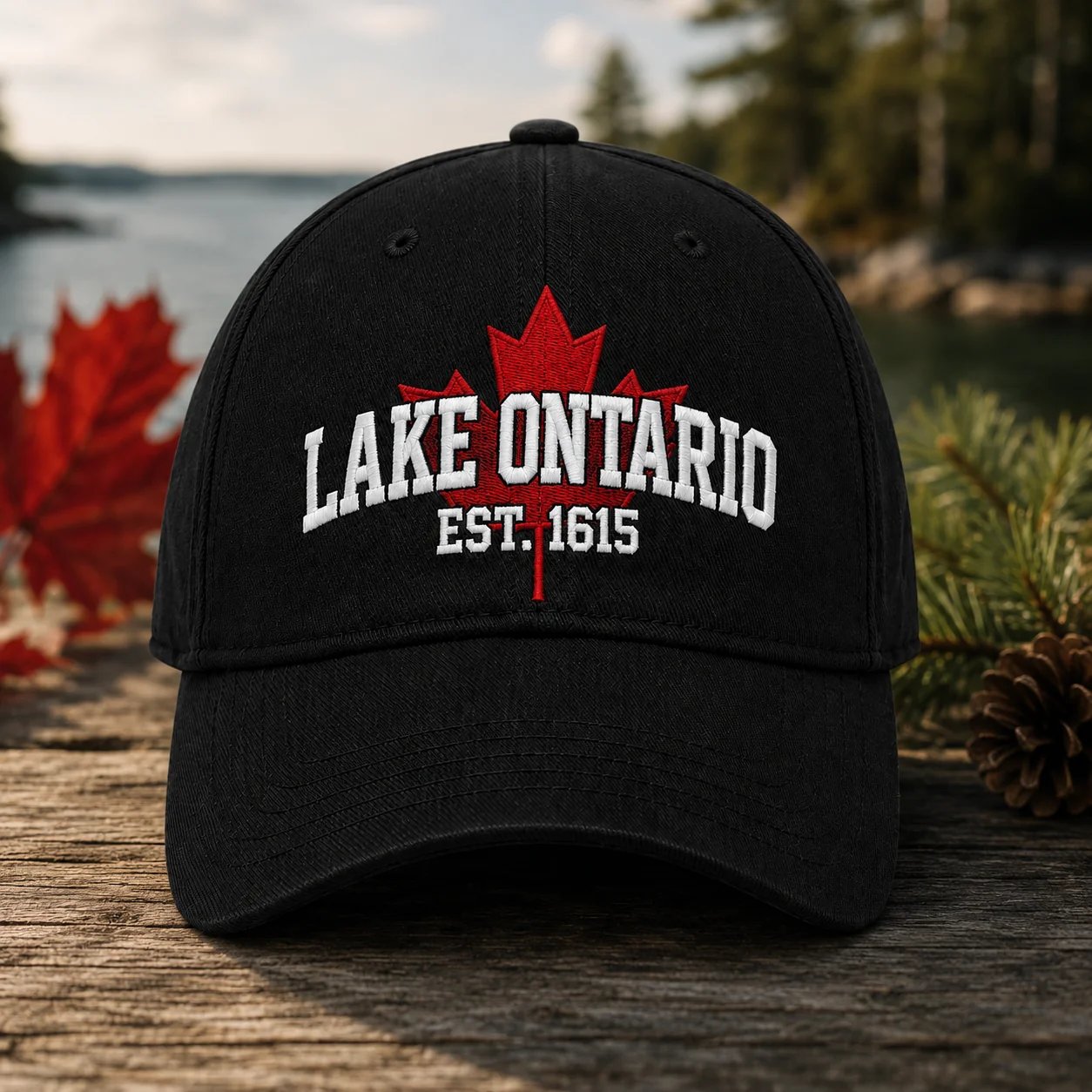 🔥LAST DAY 60% OFF -- 🍁Lake Ontario Forever – Heritage Embroidered Cap (🧢100% Cotton)