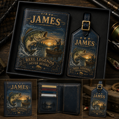 Personalised Men’s Passport Cover and Luggage Tag Set — The Perfect Gift for Men