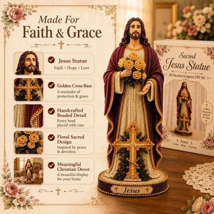 ✝️Sacred Jesus&mary Statue 3D Beaded DIY Kit💕