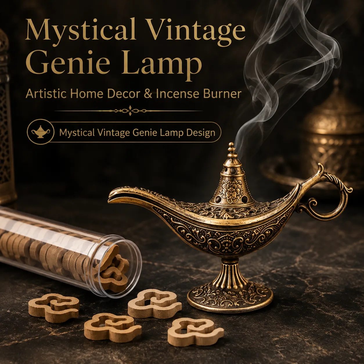 🎁Last Day Promotion 50% OFF🔥Vintage Aladdin Genie Lamp Incense Holder