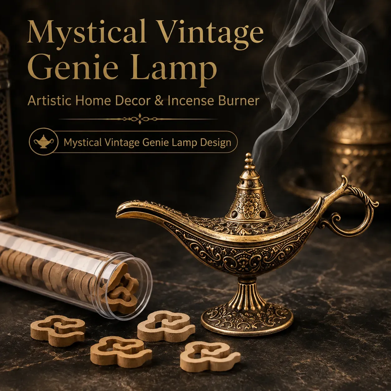 🎁Last Day Promotion 50% OFF🔥Vintage Aladdin Genie Lamp Incense Holder