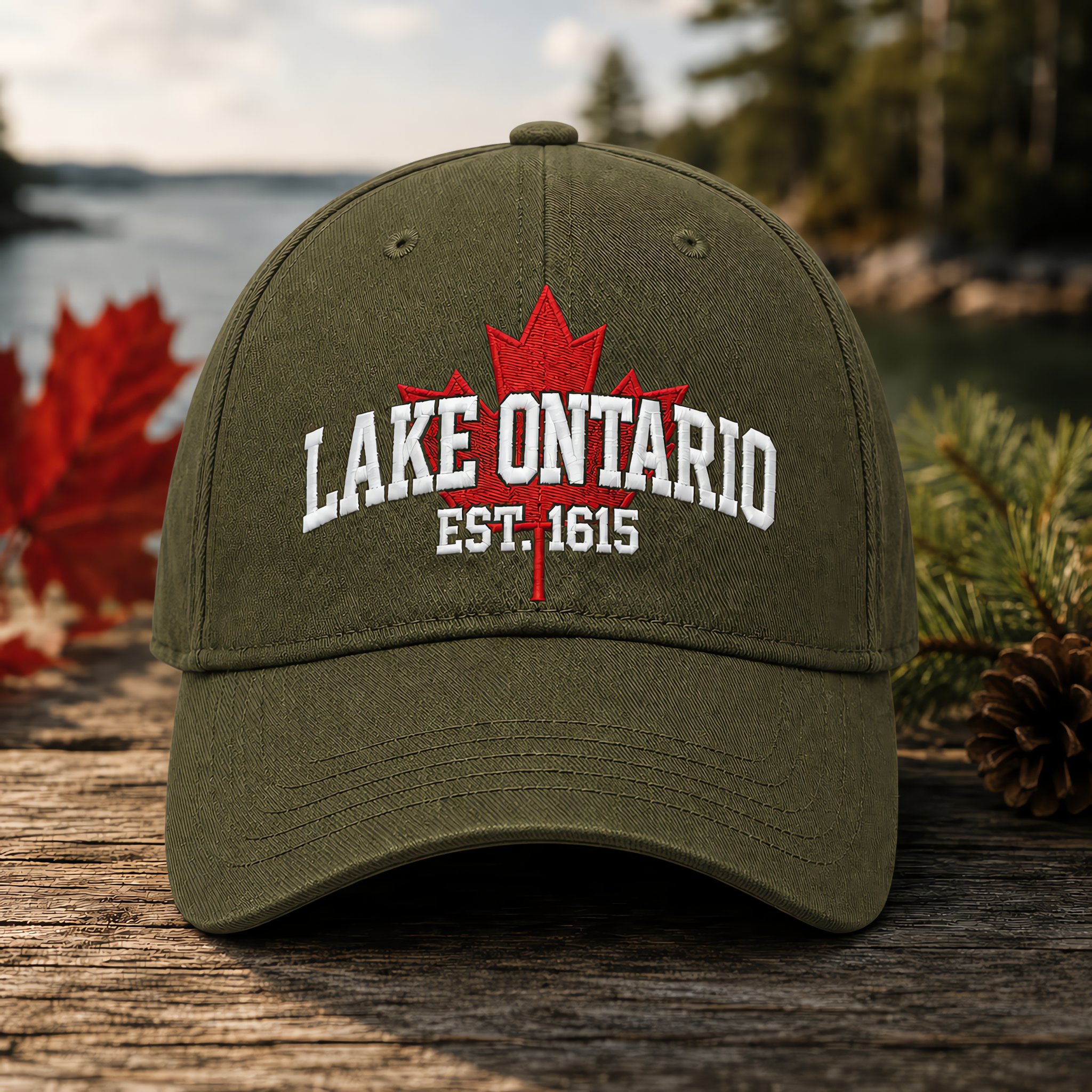 🔥LAST DAY 60% OFF -- 🍁Lake Ontario Forever – Heritage Embroidered Cap (🧢100% Cotton)