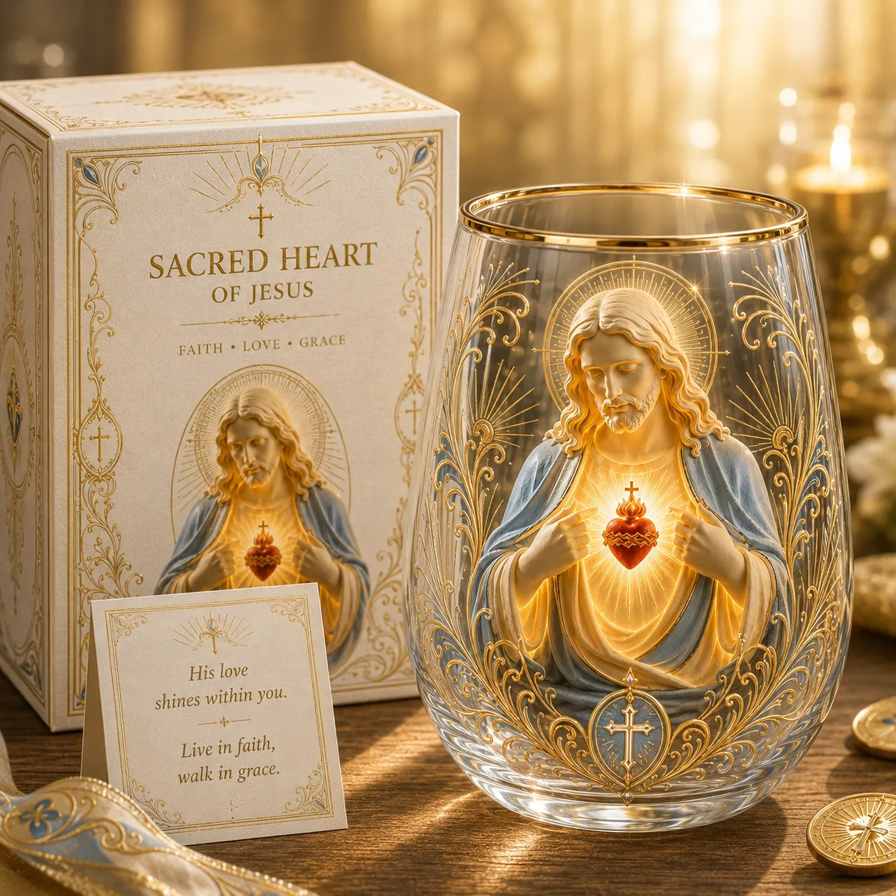 🔥Last Day 50% OFF - 🙏✝️ 2026 Limited Edition “Morning Prayer” Glass Tea Cup ☀️☕ – Faith & Serenity Collection