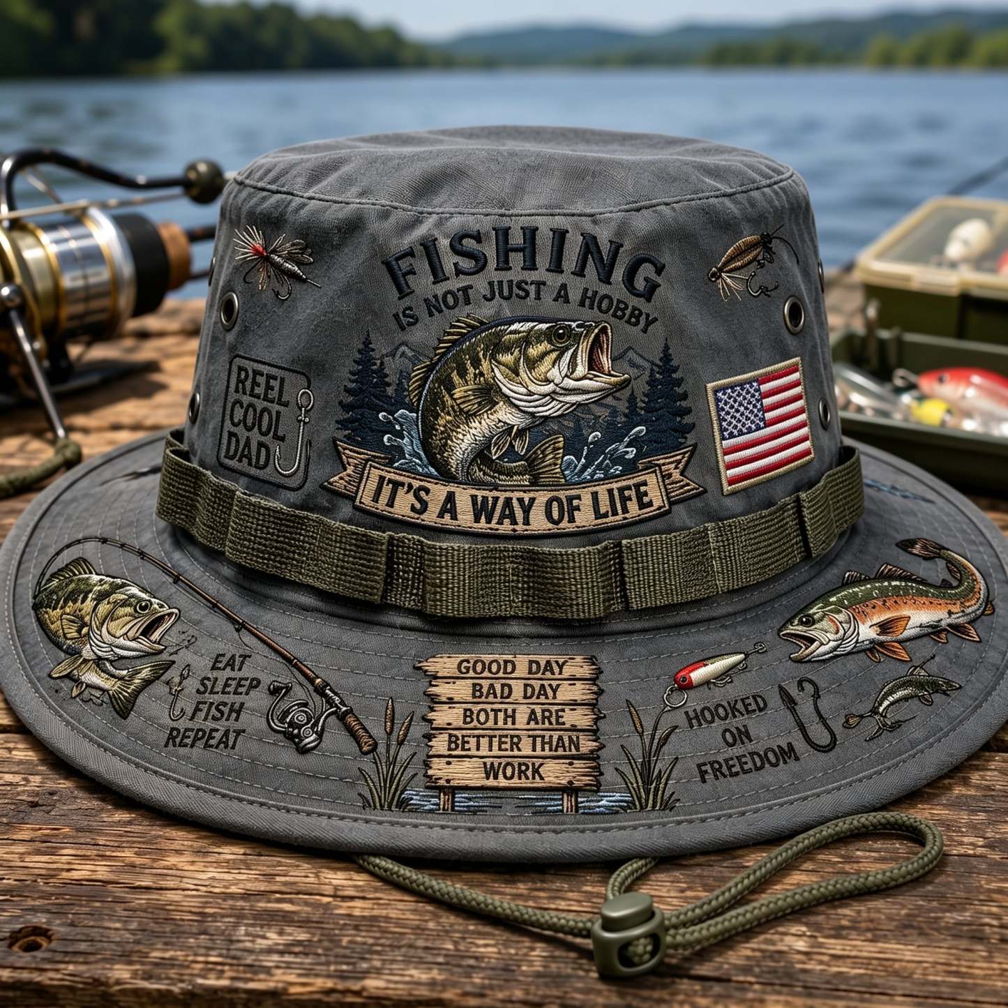 Last Day Promo: 49% OFF🎣Fishing Is a Way of Life Boonie Hat