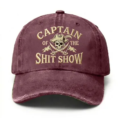🔥 LAST DAY 40% OFF –Captain Of The Shit Show Embroidery Cap
