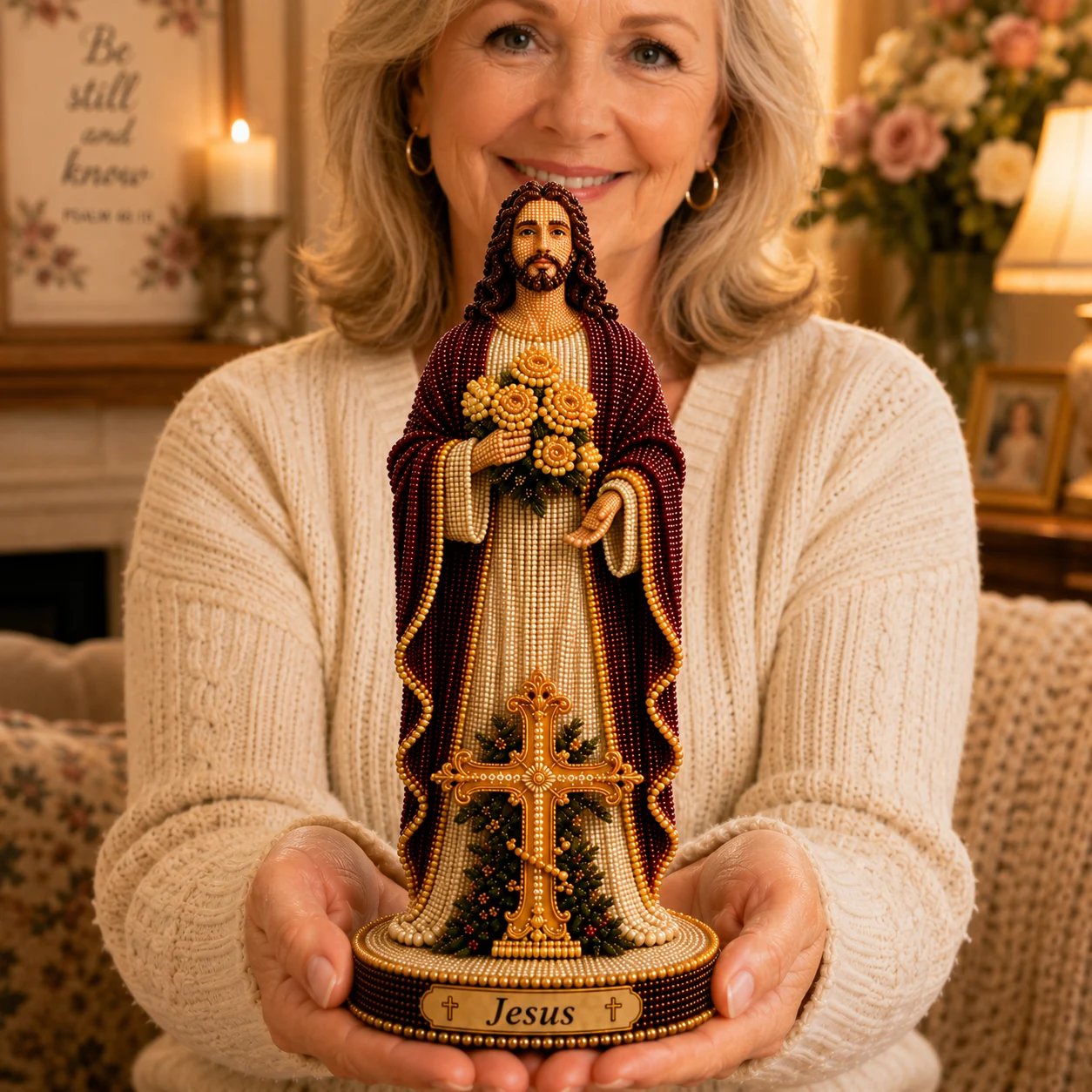 ✝️Sacred Jesus&mary Statue 3D Beaded DIY Kit💕