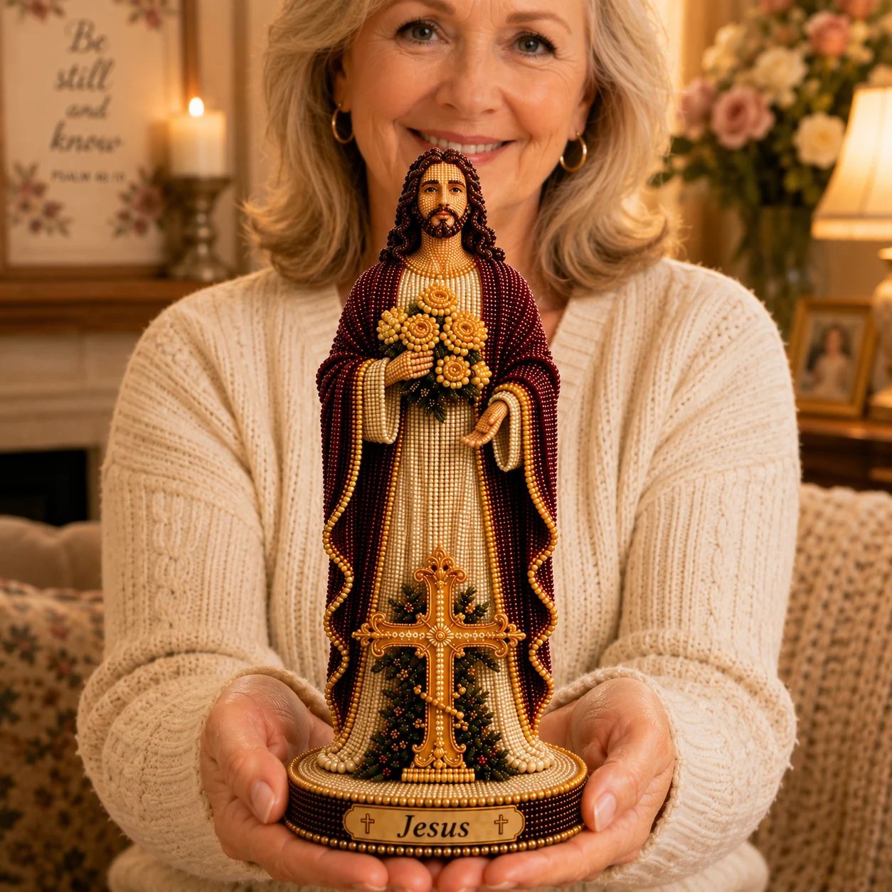 ✝️Sacred Jesus&mary Statue 3D Beaded DIY Kit💕