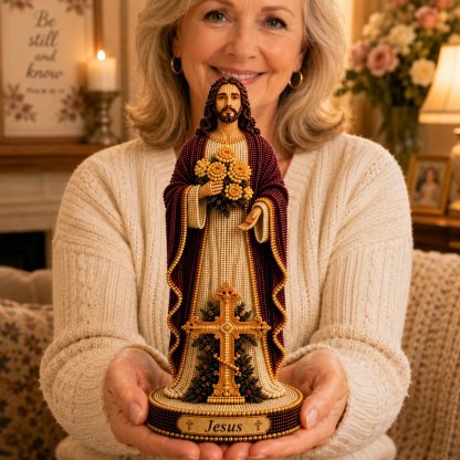 ✝️Sacred Jesus&mary Statue 3D Beaded DIY Kit💕