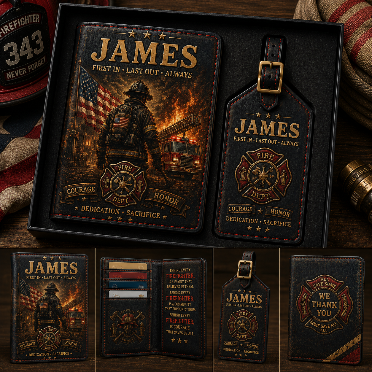 Personalised Men’s Passport Cover and Luggage Tag Set — The Perfect Gift for Men