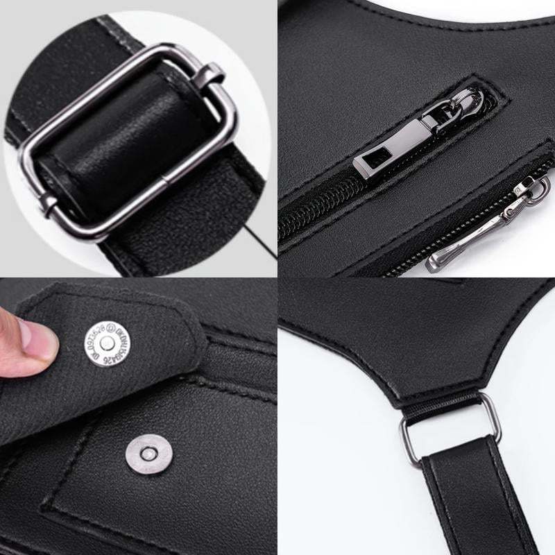 Unisex Adjustable PU Leather Shoulder Bag