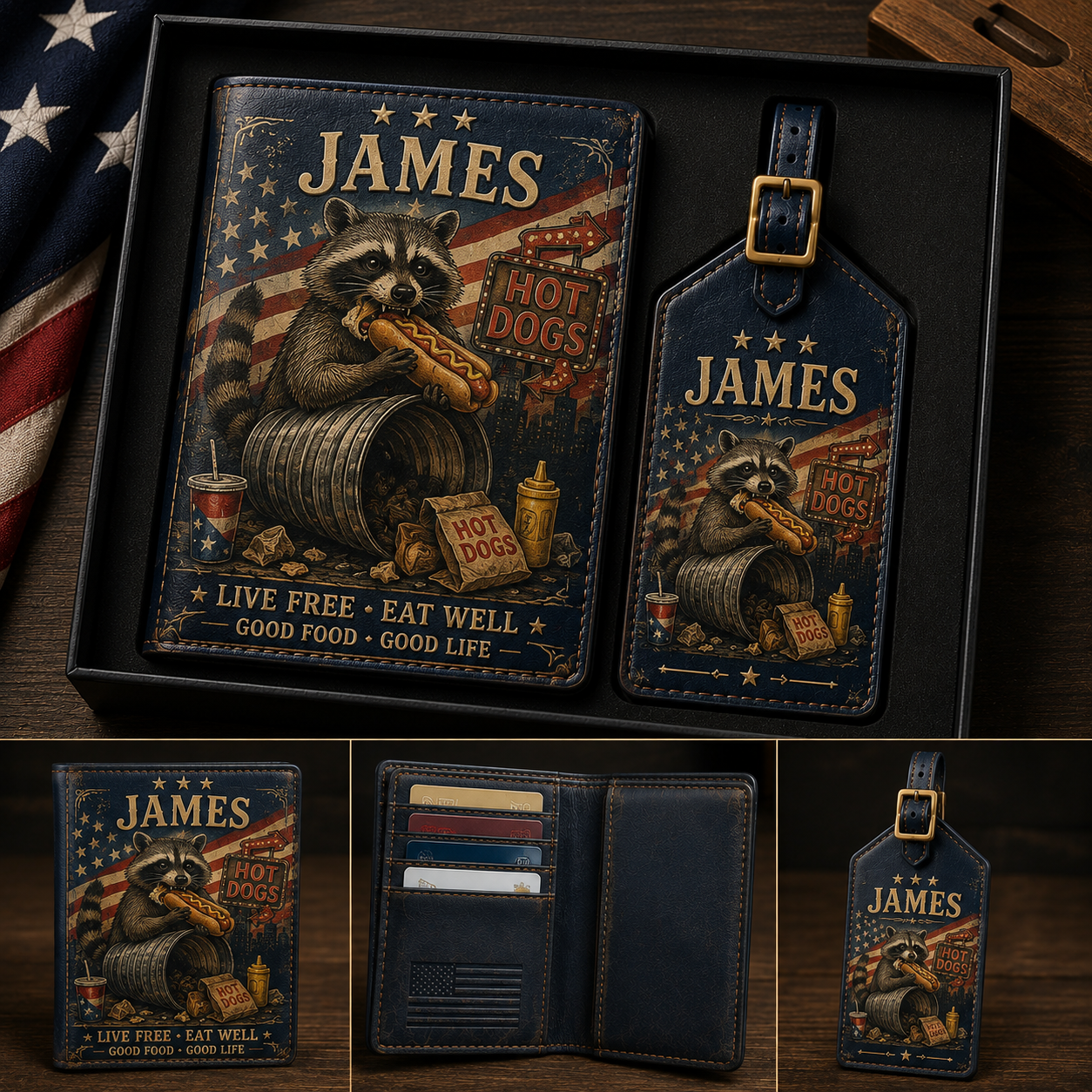 Personalised Men’s Passport Cover and Luggage Tag Set — The Perfect Gift for Men