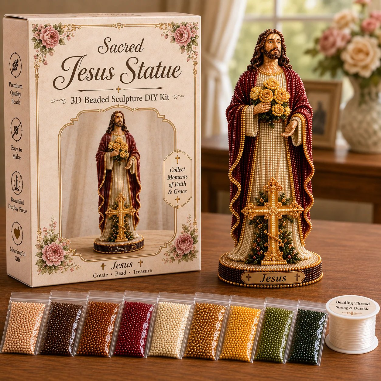 ✝️Sacred Jesus&mary Statue 3D Beaded DIY Kit💕