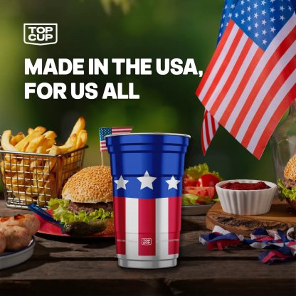 Anniversary Patriotic Aluminum Party Cups (20oz)