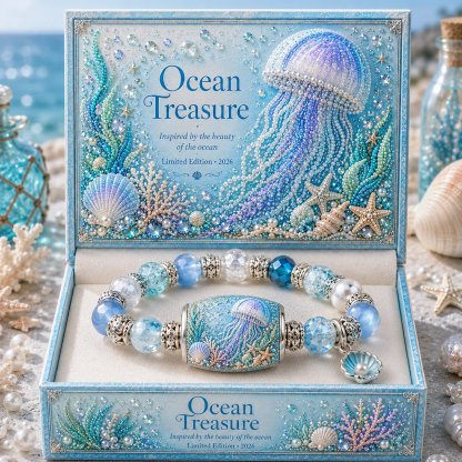 🌊 Last Day 49% OFF – Ocean Theme Charm Bracelet Collection | Blue Beaded Marine Life Jewelry Inspired by the Sea 💙🐚