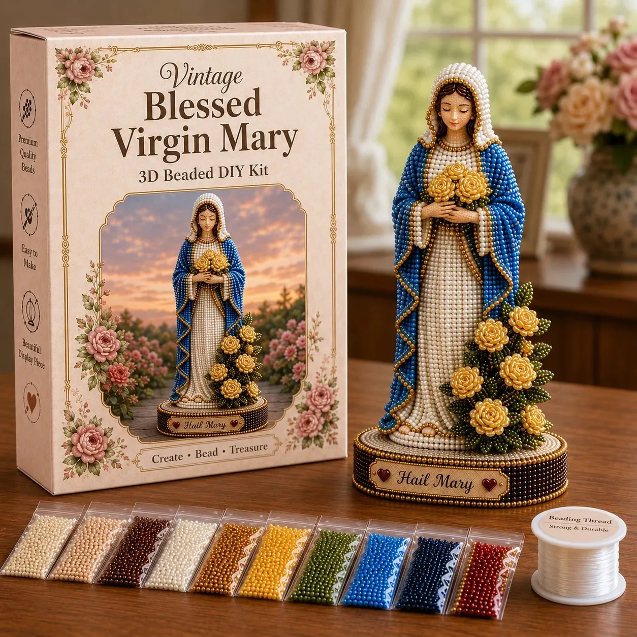 ✝️Sacred Jesus&mary Statue 3D Beaded DIY Kit💕