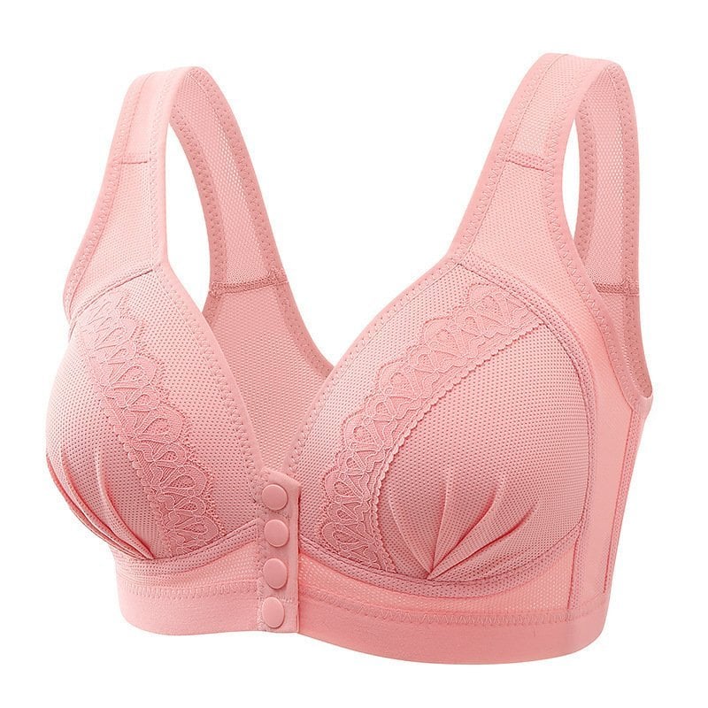 👙 50% RABATT! 🌸 Atmungsaktiver Baumwoll-BH mit Knopfleiste – Einfaches An- und Ausziehen, Weicher Tragekomfort & Anpassbarer Halt 🎀