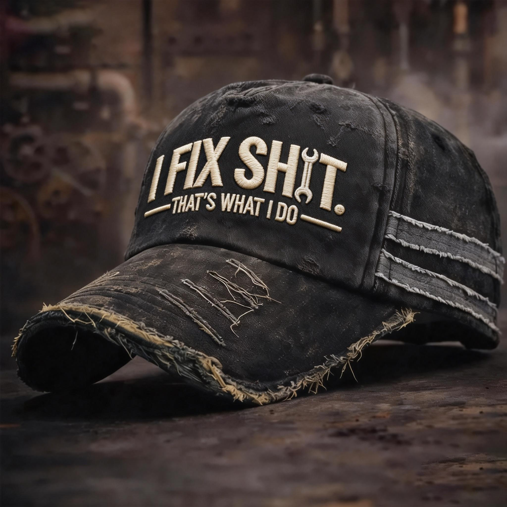 I Fix Sh*t That's What I Do Vintage Embroidery Cap