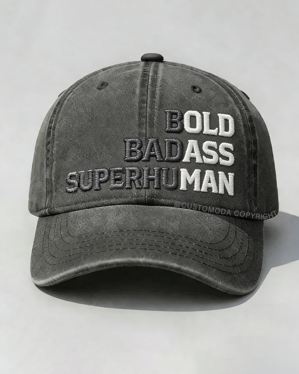 Bold Badass  Super Human Embroidery Cap