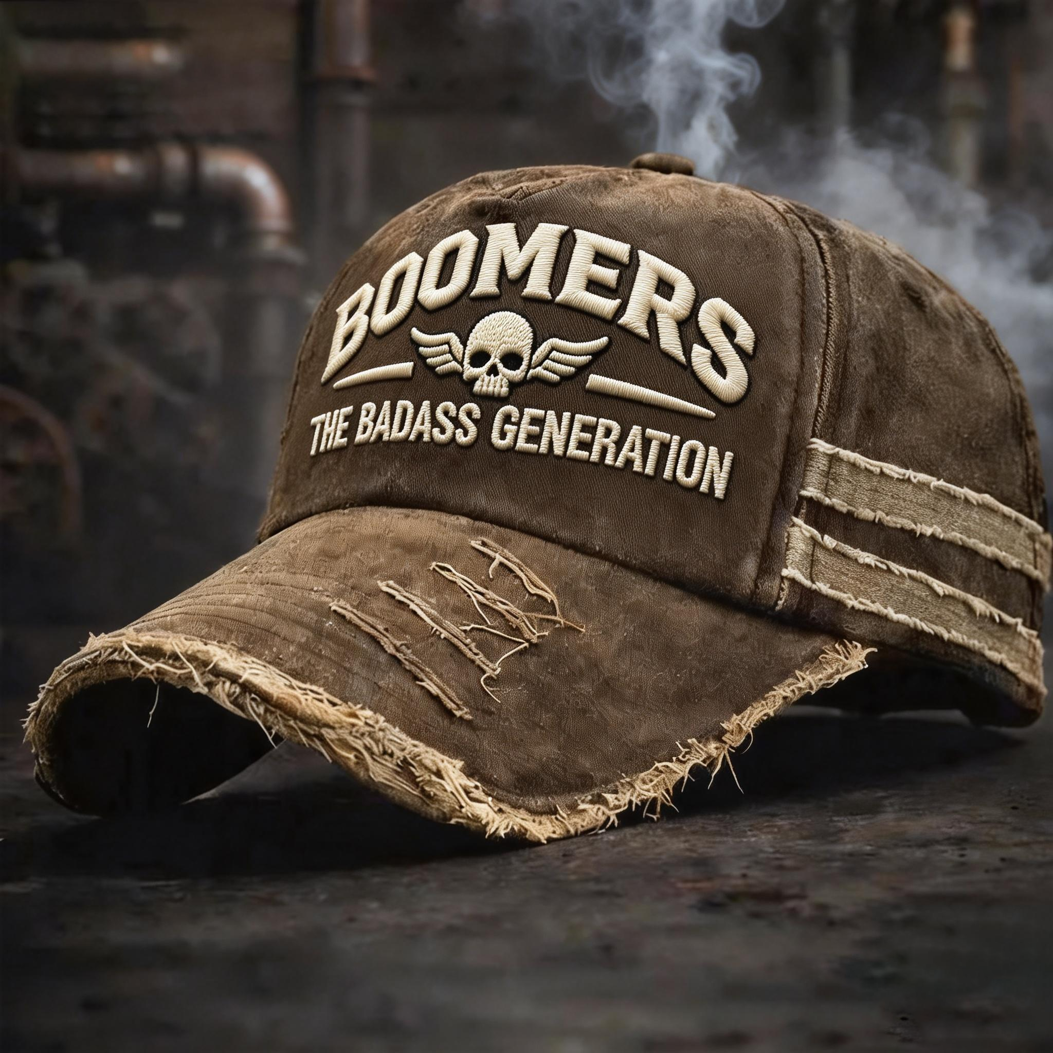 🏆Last Day Only $19.99❤Boomers The Badass Generation Vintage Embroidery Cap