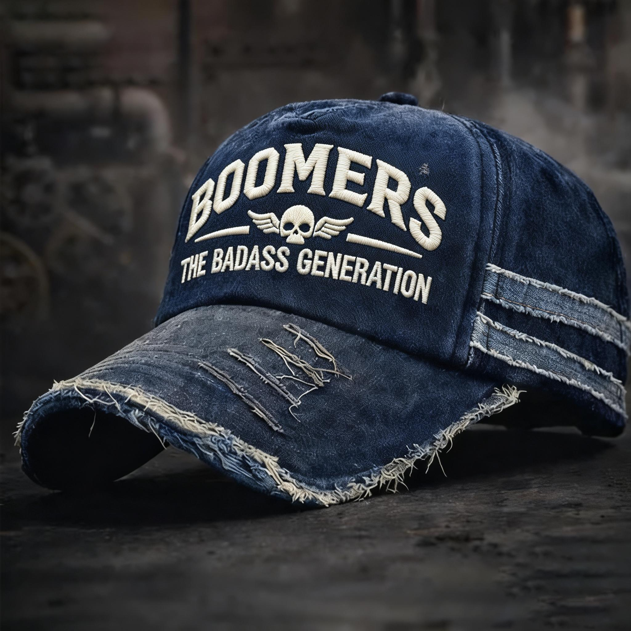 🏆Last Day Only $19.99❤Boomers The Badass Generation Vintage Embroidery Cap