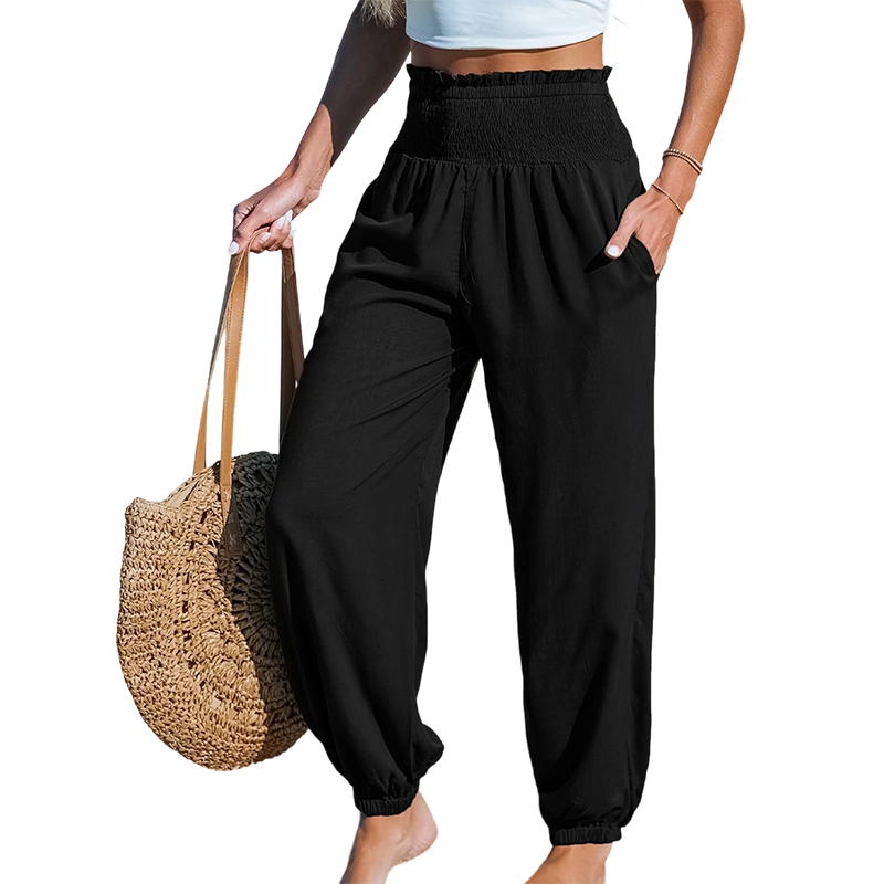 🌞 Figurfreundliche Hohe Taille Haremhose für Damen