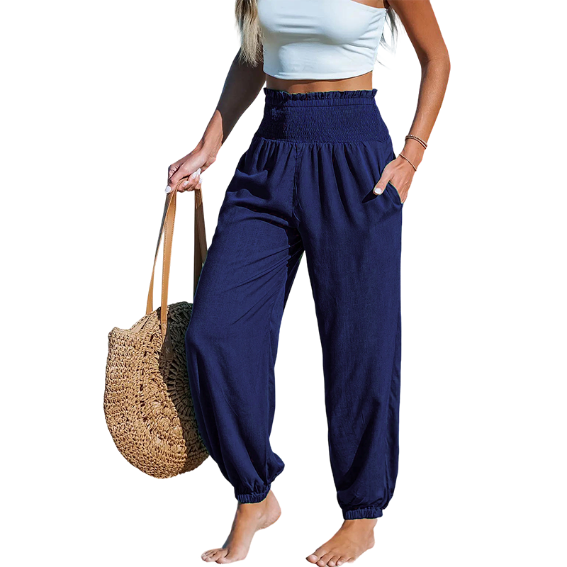🌞 Figurfreundliche Hohe Taille Haremhose für Damen