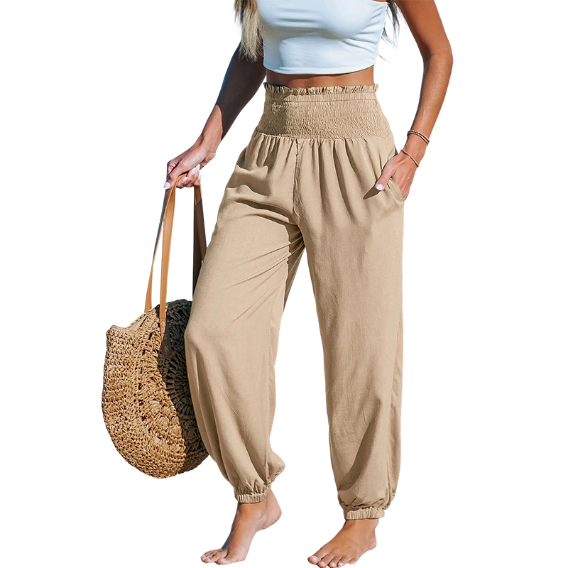 🌞 Figurfreundliche Hohe Taille Haremhose für Damen