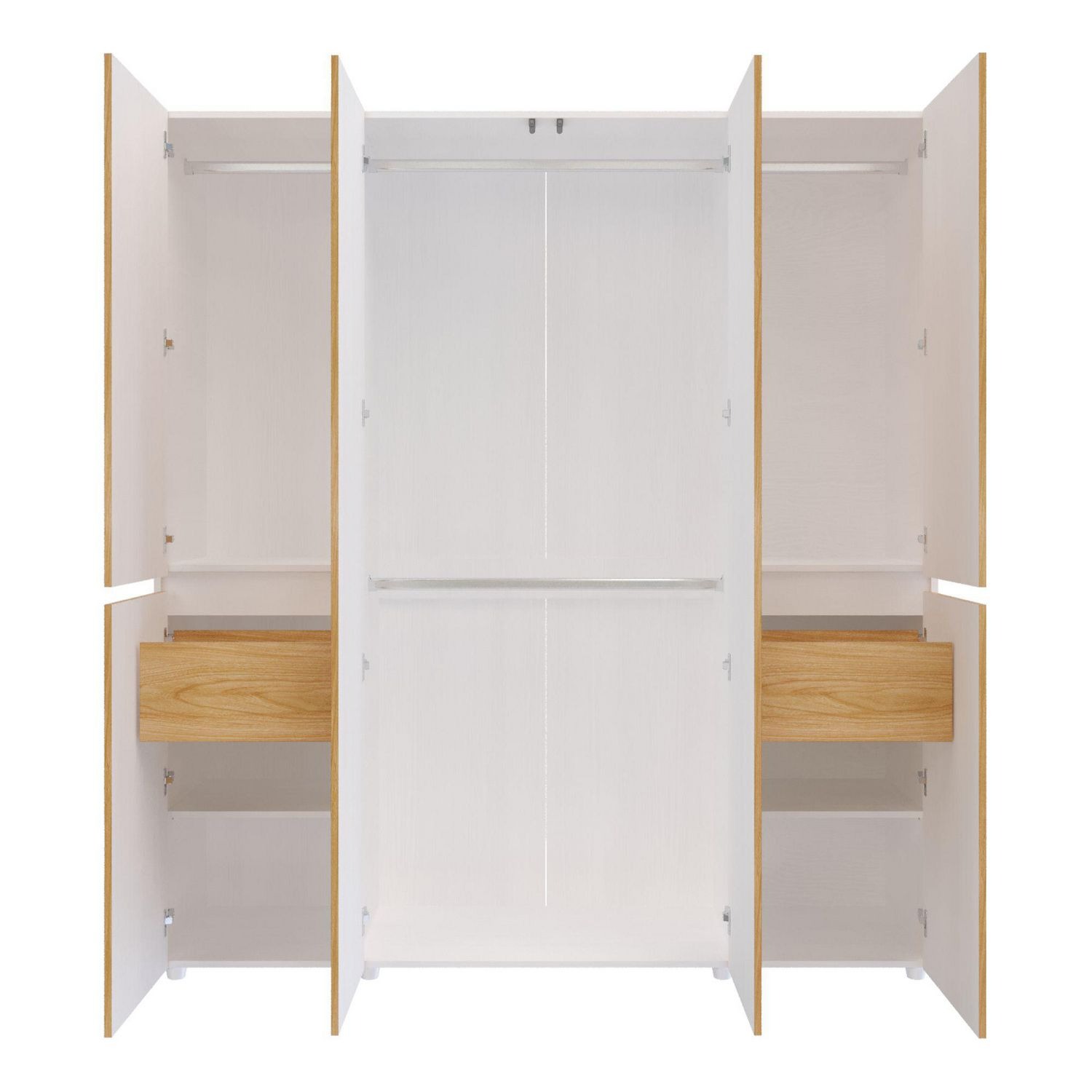 Armario Nápoles 200x180x50 cm Panela Blanco