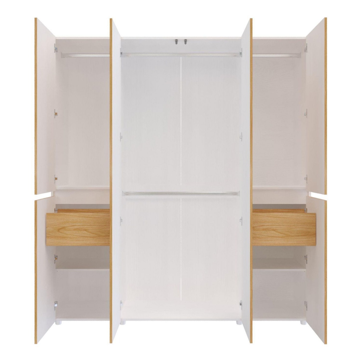 Armario Nápoles 200x180x50 cm Panela Blanco