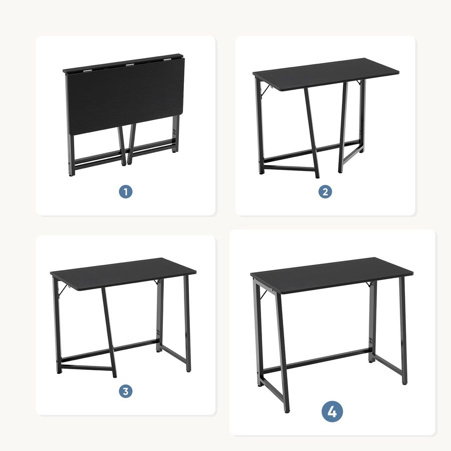 Escritorio plegable de 31,5 pulgadas, mesa para ordenador plegable para espacios pequeños