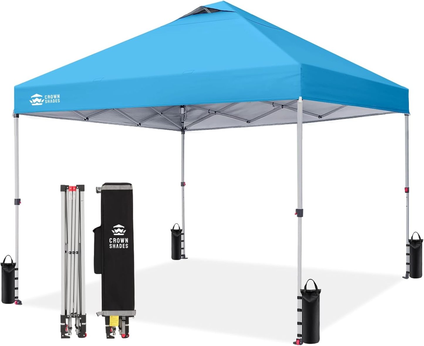 Carpa plegable de 10 x 10 pulgadas - Carpa de playa con instalación rápida - Parasol exterior para eventos, fiestas y camping - Gazebo con sistema STO-N-Go