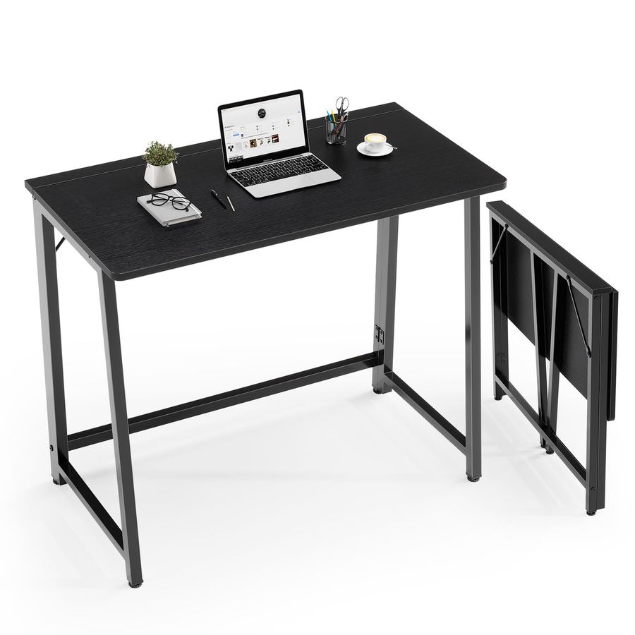 Escritorio plegable de 31,5 pulgadas, mesa para ordenador plegable para espacios pequeños